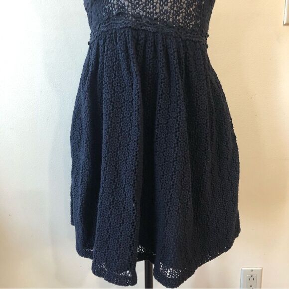 Free People So Sweetly Halter Crochet Mini Dress - Picture 4 of 11